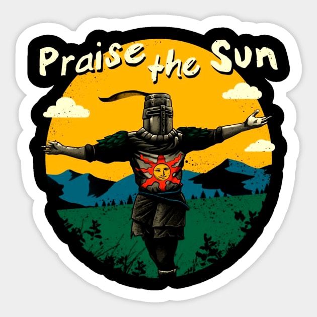 Praise The Sun Village Sticker by PatriciaHerring